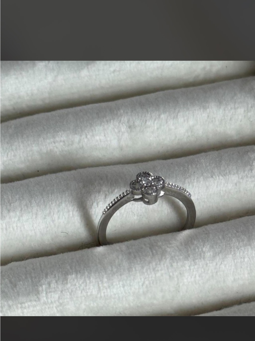 Sterling Silver 925 Flower Cluster Ring in Silver